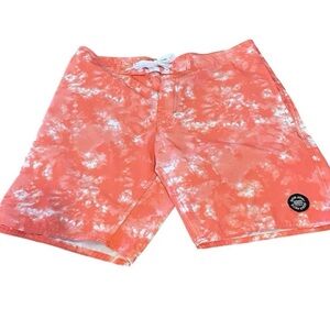 Ron Jon Surf Shop brand men's tie-dye orange board shorts- 30
